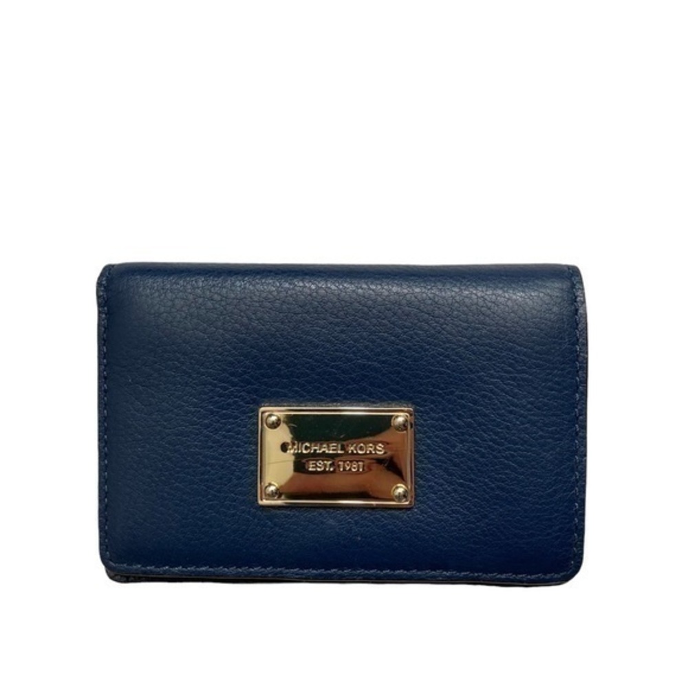 Michael kors blue leather wallet
